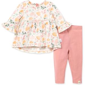imageBurts Bees Baby Baby Girls Long Sleeve Top and Pant Set 100 Organic CottonMontana Meadow