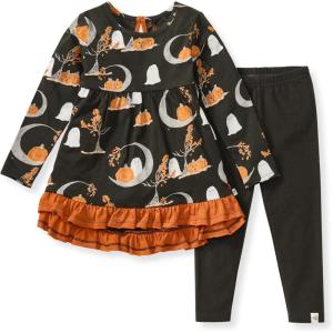 imageBurts Bees Baby Baby Girls Long Sleeve Top and Pant Set 100 Organic CottonMoonlight Fright