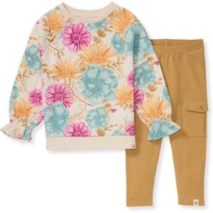 imageBurts Bees Baby Baby Girls Long Sleeve Top and Pant Set 100 Organic CottonMountain Floral