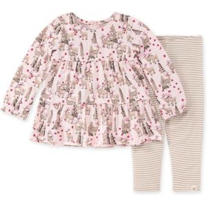 imageBurts Bees Baby Baby Girls Long Sleeve Top and Pant Set 100 Organic CottonReindeer at Play