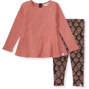 imageBurts Bees Baby Baby Girls Long Sleeve Top and Pant Set 100 Organic CottonTerracotta