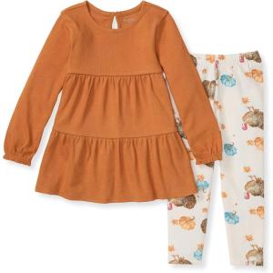 imageBurts Bees Baby Baby Girls Long Sleeve Top and Pant Set 100 Organic CottonTurkey Time Set