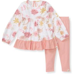 imageBurts Bees Baby Baby Girls Long Sleeve Top and Pant Set 100 Organic CottonVacay Floral Set