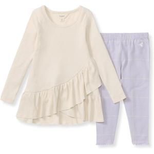 imageBurts Bees Baby Baby Girls Long Sleeve Top and Pant Set 100 Organic CottonWindow Plaid