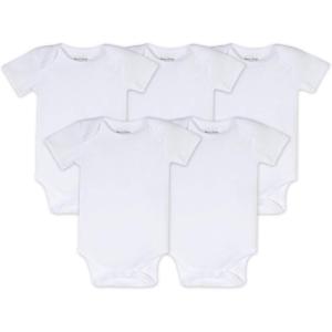 imageBurts Bees Baby Unisex Organic Cotton Short and Long Sleeve Bodysuits 5PackCloud