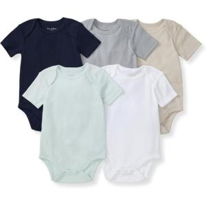 imageBurts Bees Baby Unisex Organic Cotton Short and Long Sleeve Bodysuits 5PackMidnight