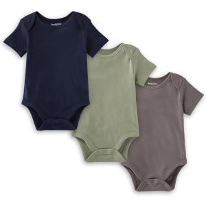 imageBurts Bees Baby Unisex Short Sleeve Organic Cotton Bodysuits 3PackMidnight