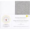 imageBassinet Sheet Infant Fitted BEESNUG Cover 100 Organic Cotton Soft Unisex Newborn Essentials for All Standard Oval or Rectangle Bassinet Bed Pads or Mattresses  15 x 33 InchesHeather GreyWhite