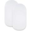 imageBassinet Sheet Infant Fitted BEESNUG Cover 100 Organic Cotton Soft Unisex Newborn Essentials for All Standard Oval or Rectangle Bassinet Bed Pads or Mattresses  15 x 33 InchesCloud White