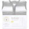 imageBurts Bees Baby Beekeeper Wearable Blanket Organic Cotton Swaddle 05 or 15 TOG Newborn Essentials Shower GiftQuilted Grey Rugby