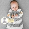 imageBurts Bees Baby Beekeeper Wearable Blanket Organic Cotton Swaddle 05 or 15 TOG Newborn Essentials Shower GiftQuilted Grey Rugby