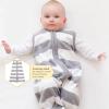 imageBurts Bees Baby Beekeeper Wearable Blanket Organic Cotton Swaddle 05 or 15 TOG Newborn Essentials Shower GiftRugby Stripe Heather Grey