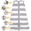 imageBurts Bees Baby Beekeeper Wearable Blanket Organic Cotton Swaddle 05 or 15 TOG Newborn Essentials Shower GiftRugby Stripe Heather Grey