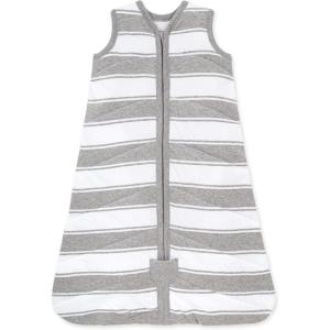 imageBurts Bees Baby Beekeeper Wearable Blanket Organic Cotton Swaddle 05 or 15 TOG Newborn Essentials Shower GiftQuilted Grey Rugby