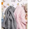 imageBurts Bees Baby Infant Blanket Cable Knit Made with 100 Soft Breathable Organic Cotton Nursing Blankets Machine Wash Baby Newborn Essentials Size 30 x 40 InchBlossom