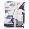 imageBurts Bees Baby Reversible Blanket Nursery Stroller ampamp TummyTime Organic Jersey Cotton Quilted Infant ampamp Toddler BeddingNavy Mountains