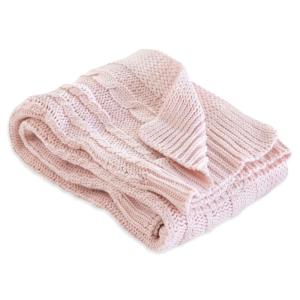 imageBurts Bees Baby Infant Blanket Cable Knit Made with 100 Soft Breathable Organic Cotton Nursing Blankets Machine Wash Baby Newborn Essentials Size 30 x 40 InchBlossom