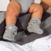 imageBurts Bees Baby Newborn Essentials Unisex Organic Cotton BootiesHeather Grey