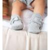 imageBurts Bees Baby Newborn Essentials Unisex Organic Cotton BootiesQuilted Heather Grey