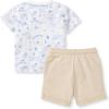 imageBurts Bees Baby babyboys Short Sleeve Shirt and Pant Set Top ampamp Bottom Outfit 100 Organic CottonSantorini