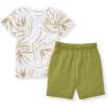 imageBurts Bees Baby babyboys Short Sleeve Shirt and Pant Set Top ampamp Bottom Outfit 100 Organic CottonShady Palms