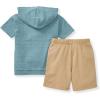 imageBurts Bees Baby babyboys Short Sleeve Shirt and Pant Set Top ampamp Bottom Outfit 100 Organic CottonSmoke Blue