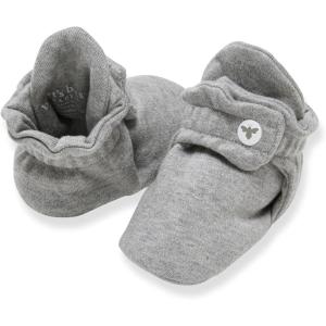 imageBurts Bees Baby Newborn Essentials Unisex Organic Cotton BootiesHeather Grey