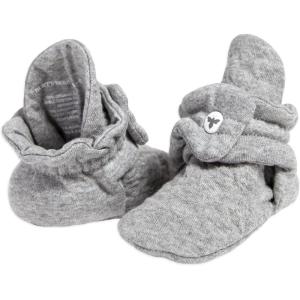 imageBurts Bees Baby Newborn Essentials Unisex Organic Cotton BootiesQuilted Heather Grey