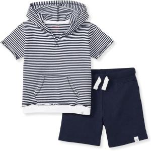 imageBurts Bees Baby babyboys Short Sleeve Shirt and Pant Set Top ampamp Bottom Outfit 100 Organic CottonClassic Stripe