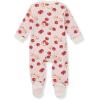 imageBurts Bees Baby Baby Girls Pajamas Sleep and Play Soft 100 Organic Cotton OnePiece PJ with NonSlip Bee Grip FootiesApple Orchard