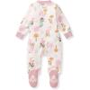 imageBurts Bees Baby Baby Girls Pajamas Sleep and Play Soft 100 Organic Cotton OnePiece PJ with NonSlip Bee Grip FootiesFairy Garden