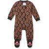 imageBurts Bees Baby Baby Girls Pajamas Sleep and Play Soft 100 Organic Cotton OnePiece PJ with NonSlip Bee Grip FootiesFloral Arches