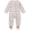 imageBurts Bees Baby Baby Girls Pajamas Sleep and Play Soft 100 Organic Cotton OnePiece PJ with NonSlip Bee Grip FootiesLittle Moo