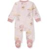 imageBurts Bees Baby Baby Girls Pajamas Sleep and Play Soft 100 Organic Cotton OnePiece PJ with NonSlip Bee Grip FootiesParachute Pals Pink