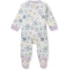 imageBurts Bees Baby Baby Girls Pajamas Sleep and Play Soft 100 Organic Cotton OnePiece PJ with NonSlip Bee Grip FootiesSnowflake Flurries