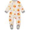 imageBurts Bees Baby Baby Girls Pajamas Sleep and Play Soft 100 Organic Cotton OnePiece PJ with NonSlip Bee Grip FootiesTurkey Gobble