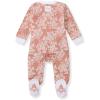 imageBurts Bees Baby Baby Girls Pajamas Sleep and Play Soft 100 Organic Cotton OnePiece PJ with NonSlip Bee Grip FootiesVibrant Garden