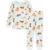 imageBurts Bees Baby Boys 2Piece Long Sleeve Tee and Pants Organic Cotton Pajama SetAutumn Wagons