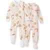 imageBurts Bees Baby Baby Boys Boys Sleeper Pjs 100 Organic Cotton Onepiece Footie Zip Up Jumpsuit Snug Fit PajamasEggs  Coffee