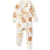 imageBurts Bees Baby Baby Boys Boys Sleeper Pjs 100 Organic Cotton Onepiece Footie Zip Up Jumpsuit Snug Fit PajamasFrench Toast