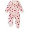 imageBurts Bees Baby Baby Girls Pajamas Sleep and Play Soft 100 Organic Cotton OnePiece PJ with NonSlip Bee Grip FootiesApple Orchard