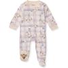 imageBurts Bees Baby Baby Girls Pajamas Sleep and Play Soft 100 Organic Cotton OnePiece PJ with NonSlip Bee Grip FootiesLittle Moo