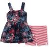 imageBurts Bees Baby babygirls Top and Pant Set Sleeveless Tunic and Leggings Bundle 100 Organic CottonCelebrate America