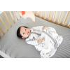 imageBurts Bees Baby  Fitted Crib Sheet Girls Boys ampamp Unisex 100 Organic Cotton Crib Sheet for Standard Crib ampamp Toddler Mattresses Pack of 2Grey Stripe