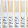 imageBurts Bees Baby  Fitted Crib Sheet Girls Boys ampamp Unisex 100 Organic Cotton Crib Sheet for Standard Crib ampamp Toddler Mattresses Pack of 2Indigo Pattern