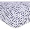 imageBurts Bees Baby  Fitted Crib Sheet Girls Boys ampamp Unisex 100 Organic Cotton Crib Sheet for Standard Crib ampamp Toddler Mattresses Pack of 2Indigo Pattern