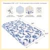 imageBurts Bees Baby  Fitted Crib Sheet Girls Boys ampamp Unisex 100 Organic Cotton Crib Sheet for Standard Crib ampamp Toddler Mattresses Pack of 2Light Blue Stripe