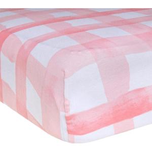 imageBurts Bees Baby  Fitted Crib Sheet Girls Boys ampamp Unisex 100 Organic Cotton Crib Sheet for Standard Crib ampamp Toddler Mattresses Pack of 2Blossom Buffalo Check