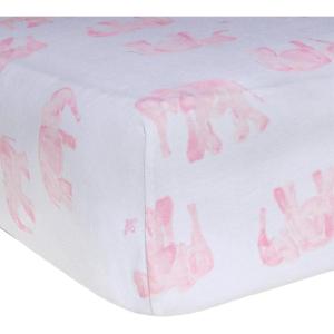 imageBurts Bees Baby  Fitted Crib Sheet Girls Boys ampamp Unisex 100 Organic Cotton Crib Sheet for Standard Crib ampamp Toddler Mattresses Pack of 2Blossom Elephants