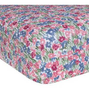 imageBurts Bees Baby  Fitted Crib Sheet Girls Boys ampamp Unisex 100 Organic Cotton Crib Sheet for Standard Crib ampamp Toddler Mattresses Pack of 2Flower Fields